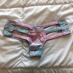 iHeartRaves Pastel Tye Dye Micro Booty Shorts Rave